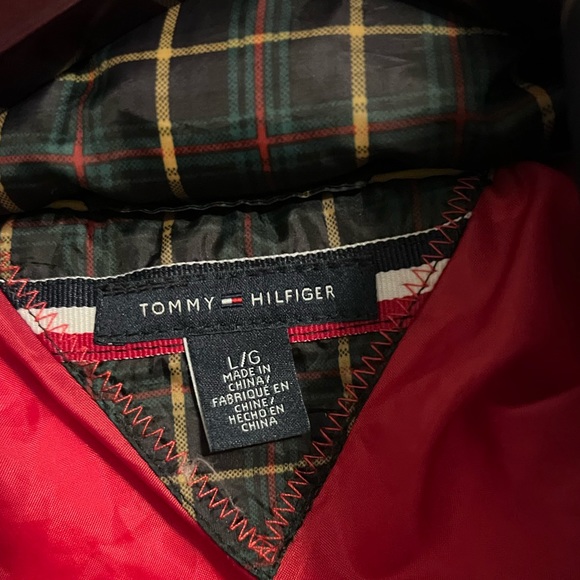 Tommy Hilfiger Down Puffer Jacket Plaid Zip Coat Women's - Picture 3 of 10